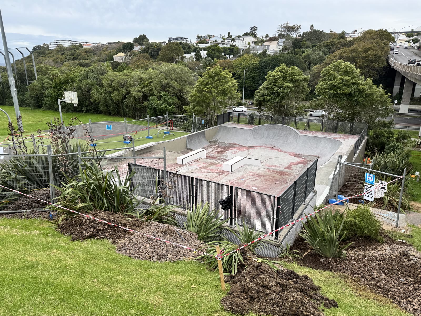 Nixon Park before surface restoration